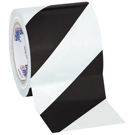 Tape Logic 4'' x 36 yds. Black/White Tape Logic Striped Vinyl Safety Tape, 12PK BUY00024520